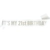 White It's My 21st Birthday Sash Funny 21st Birthday Sash
