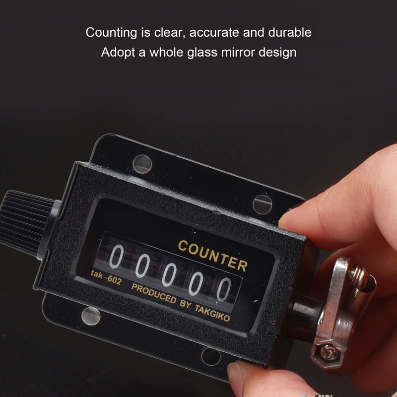 Mechanical Counter 5 Digit Bale Counter, 0-99999 Mechanical Resettable Mechanical
