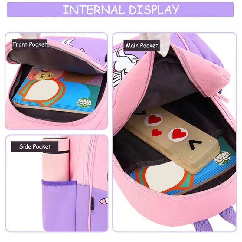 CHERUBIC Toddler Backpack Waterproof Cute Dinosaur Small Preschool Backpack Cartoon