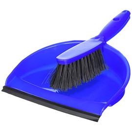 Jantex CC932 Soft Dustpan and Brush Set, 220 mm Wide, Blue
