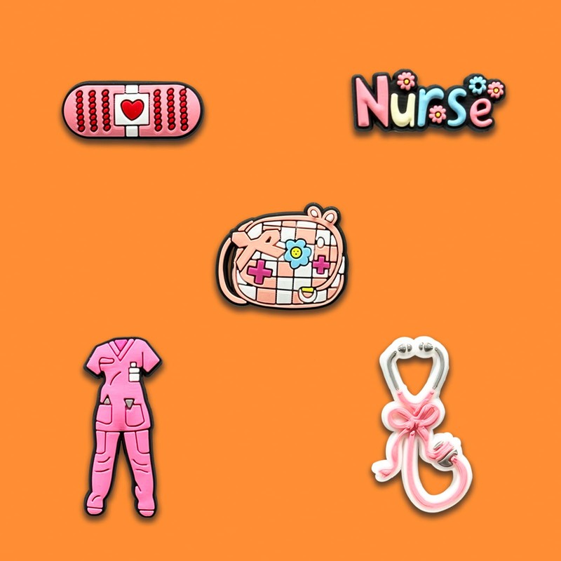 20Pcs Medical Shoe Decoration Charms for Croc Clog, Nurse Charms