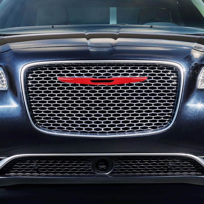 Jimen Fit for Chrysler 300/300C 2015-2023, 2PCS Front Grille Emblem