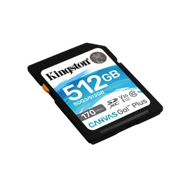 Kingston SDG3/512GB SD Memory Card (512GB SDXC Canvas Go Plus 170R C10 UHS-I U3 V30)