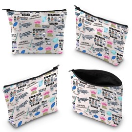 XYANFA Anesthesia Makeup Bag Anesthesiologist Gift Anesthesia Tech Week Gift Technician Gift Anesthetist Nurse Doctor Cosmetic Bag (I LIKE PEOPLE)