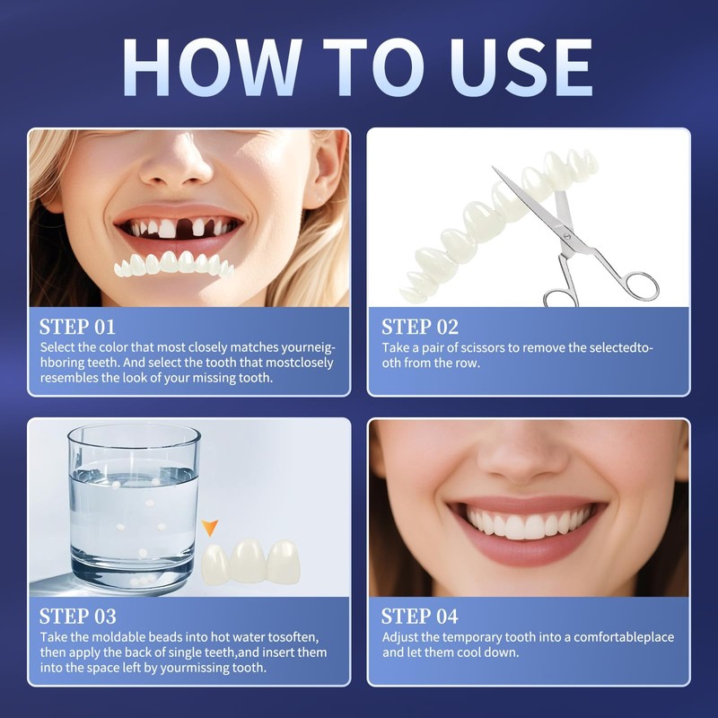 Tooth Repair Kit，Temporary Natural Shade for Filling The Gap