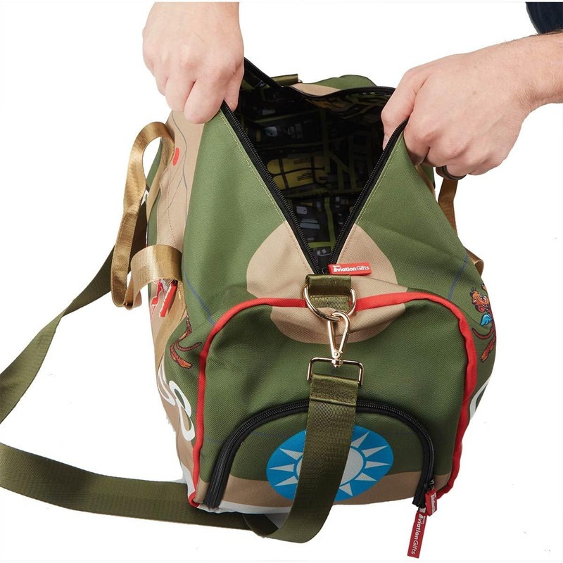 P-40 Flying Tigers All-Purpose Duffel Bag with Handle, Features Multiple
