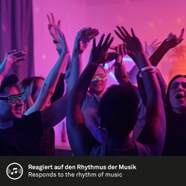 BRILONER Leuchten RGBIC 2313-150 LED Strip 5 m, Magic RGBIC Light Strip Can Be Shortened, App Control, Remote Control, Music Sensor, Voice Controlled, LED Strip, RGBIC LED Strip, White