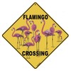 CROSSWALKS Flamingo Crossing 12" X 12" Aluminum Sign (X33)