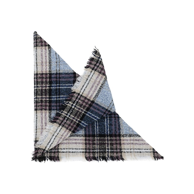 Century Star Women's Winter Oversized Triangle Shawl - Blue &