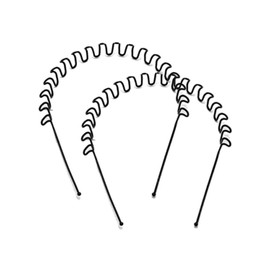 Black Metal Spring Zig Zag Hair Band - Adjustable Hair Hoop Headband for Men and Women - Durable, Stylish Hair Accessory for Daily Use, Sports, and Fashion