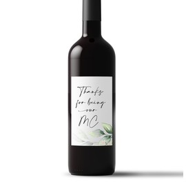 Will You Be Our MC Wedding Wine Label, Bride and Groom MC Asking Gift, Bridal Party Request Wine Sticker MC Proposal, Set of 2 Labels