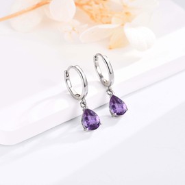 Earrings Silver 925 Hanging AAA Cubic Zirconia Hoop Earrings Gold Earrings Women Jewellery Gift, Silver