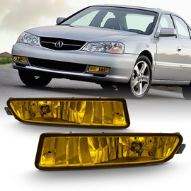 AKKON - For 2002 2003 Acura TL UA5 Bumper Driving Replacement Yellow Lens Fog Light W/Bulbs