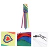 Kisangel 1pc Rainbow Windsock Garden Flag Wind Direction Indicator for