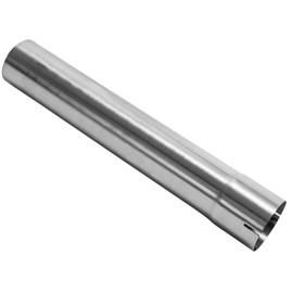 2 Inch Exhaust Pipe T304 Stainless Steel Exhaust Tubing (SS Tubo),Tailpipe 2" OD-to- Two ID Adapter Length 17.3"Straight Tubing, Flared & Slotted End, Polished Finish,Universal Connector Tubo