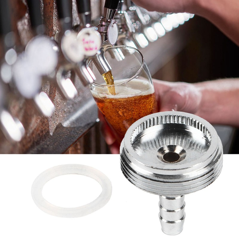 Stainless Steel Beer Tap Faucet Cleaning Attachment Adapter Accessories 1/4