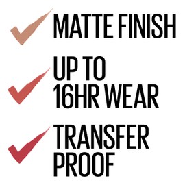 Maybelline New York Lipstick, Super Stay Matte Ink, Liquid, Matte and Long-Lasting, No. 55 Driver, 5 ml