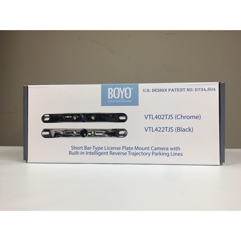 BOYO VTL422TJS - Short Length Bar-Type License Plate Backup Camera