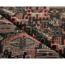 Kilim Pattern Upholstery Fabric Kilim Bohemian Boho Tapestry Tribal Southwestern Turkish Moroccan Mexican Ethnic Fabric by The Yard Meter (5 Yards (55" x 180"))