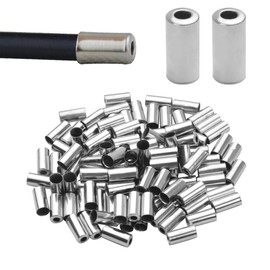 NHP Pack of 100 Silver End Caps, Shift Cable End Caps, Brake Cable End Caps, Bicycle Bowden Cable Cover, Brake Cable Caps, End Caps, Brake Cables for Brake Cable Shift Cables, silver