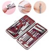19pcs Manicure Pedicure Nail Clippers Set Stainless Steel Acne Removal