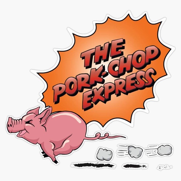 EMC Graphics Jack Burton's - The Pork Chop Express Vinyl Waterproof Sticker Decal Car Laptop Wall Window Bumper Sticker 5"