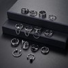 ZELORES 16Pcs Vintage Silver Knuckle Rings for Women Adjustable Open