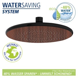 Watersaving Wood Rain Shower Head
