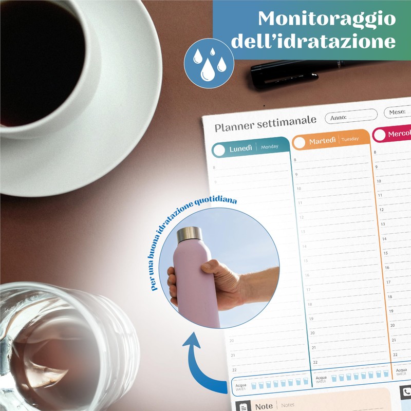 Salgadi Planner Settimanale da Scrivania A4 - Planning da Tavolo
