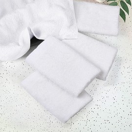 Yoofoss Bamboo Washcloth Towel Set 10 Pack Baby Wash Cloths for Bathroom-Hotel-Spa-Kitchen Multi-Purpose Guest Towels Fingertip Towels & Face Cloths 25x25cm - White