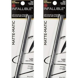L'Oreal Paris Infallible Matte-Matic Mechanical Eyeliner, 512 Ultra Black (Pack of 2)