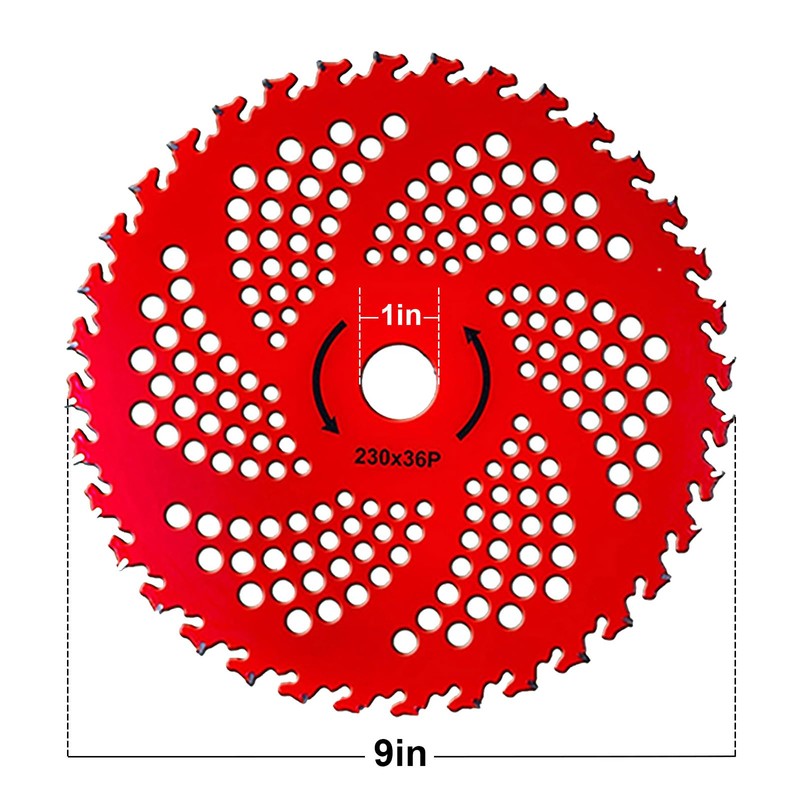 meillyocean Brush Cutter Blade Set, 9" Carbide Tipped 36 Teeth,