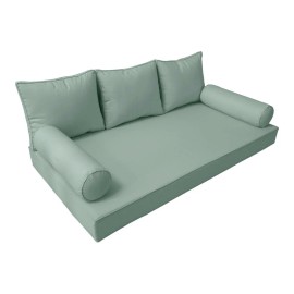 Unbranded |SLIPCOVER ONLY|S3 Daybed Mattress Bolster Backrest Covers Piped Trim Crib AD002