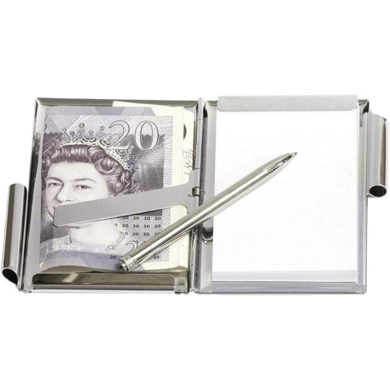 Soldier Metal Notepad Memo Card Holder & Pen Set Free