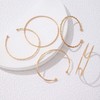 Inateannal Gold Tone Cuff Bangle Bracelet Set Layered Stackable Open