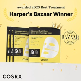 COSRX Advanced Snail Mucin Glass Glow Hydrogel Mask Mascarilla Hidratante y Reparadora 3 pz