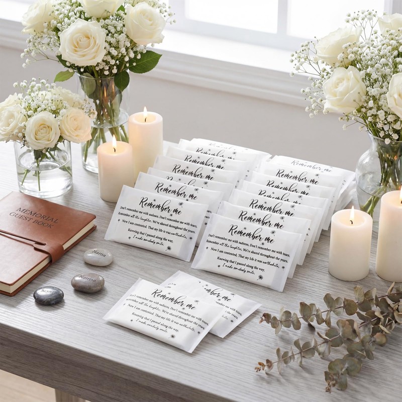 50 Bulk Funeral Tissues Packs Facial Tissue 3 Ply Favor,