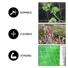 COMMON CULTURE Soft Mesh Nylon Trellis Netting Bulk Roll - 6.5 x 350 ft Heavy-Duty Garden Netting for Plants Trimming Scissors