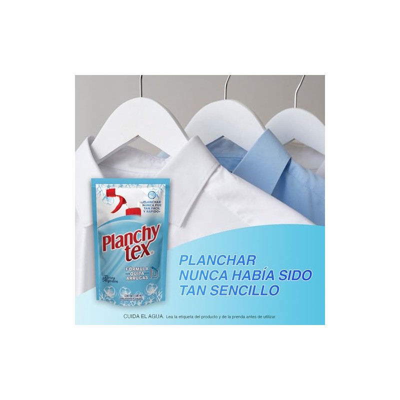 Planchytex Facilitador de Planchado Líquido Flores de Algodón Repuesto de