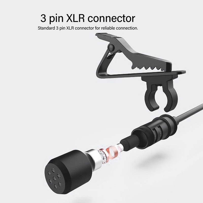 Lavalier Microphone, Noise Reduction Lapel Microphone for Interview Recording, Directional