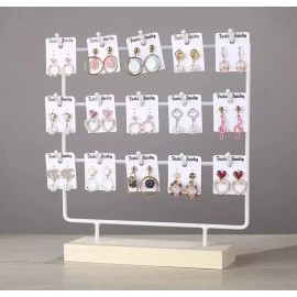 Unbranded 3 Tier 15 Hooks Earrings Display Stand Necklace Bracelet Jewelry Rack White