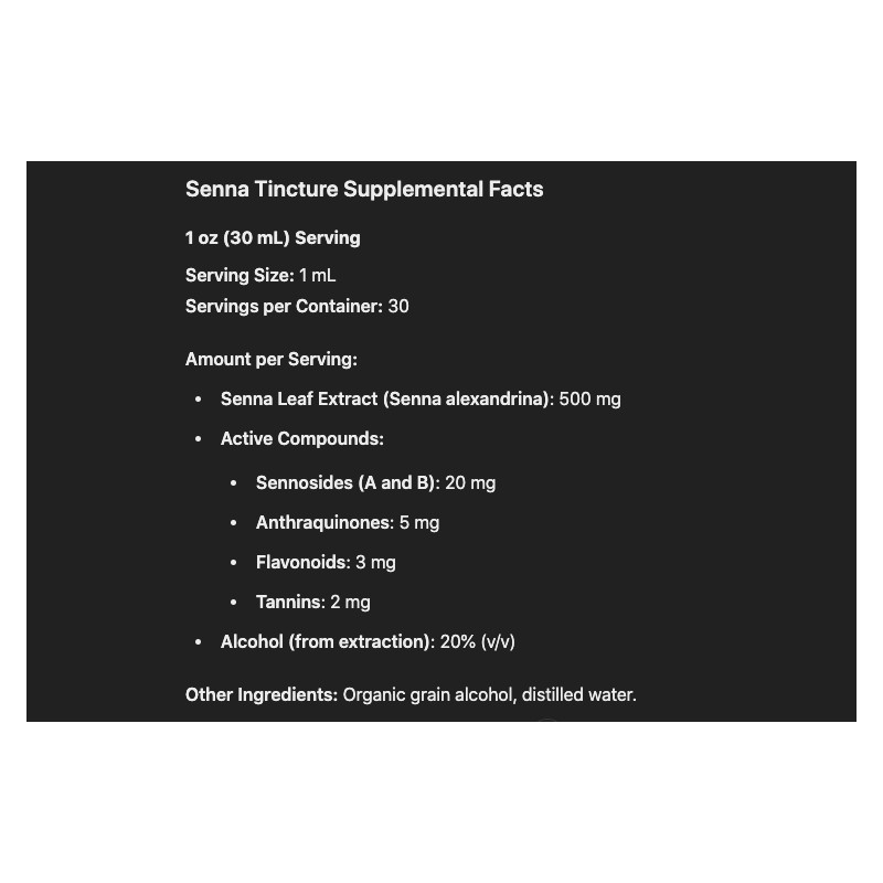 100% Pure Senna Laxative Senna Extract (Senna Alexandrina) Detox Tea
