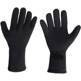 YJZQ Professional 3mm Neoprene Wetsuit Gloves Stretchy Scuba Diving Gloves Water Snorkeling Gloves Swim Kayaking Gloves Paddle Sailing Surf Water Sports Thermal Gloves for Men Women