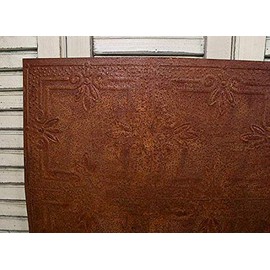 Factory Direct Craft Package of 6 Vintage Inspired Rusty Dots and Shells Antique Tin Ceiling Tiles for Home Décor Projects (12" x 12")