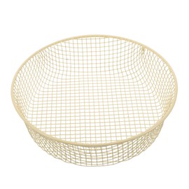 ULTECHNOVO Round Wire Basket Metal Organizer Desktop Storage for Office Supplies Makeup Sundries Versatile Iron Wire Basket for Home Office Dorm