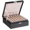 BEWISHOME Jewelry Box Organizer, 2-Layer Necklace Organizer Box, Modern Style