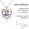 Iefil February March Birthstone Necklace Birthday Gifts for Her, Anniversary