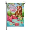 Artofy Hello Summer Lake Mermaid Small Decorative Garden Flag, Lakehouse
