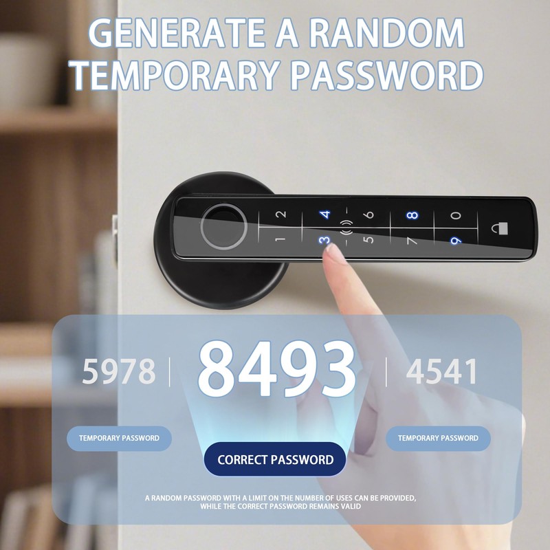 Fingerprint Door Lock Biometric Door Lock with Keypad & Keyless