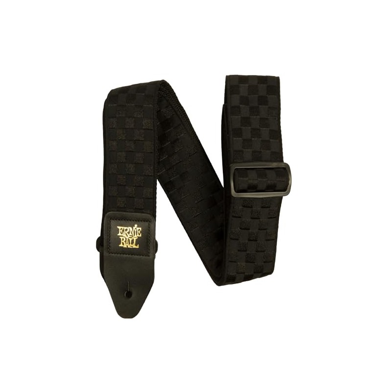 Ernie Ball Black Checkers Jacquard Guitar Strap